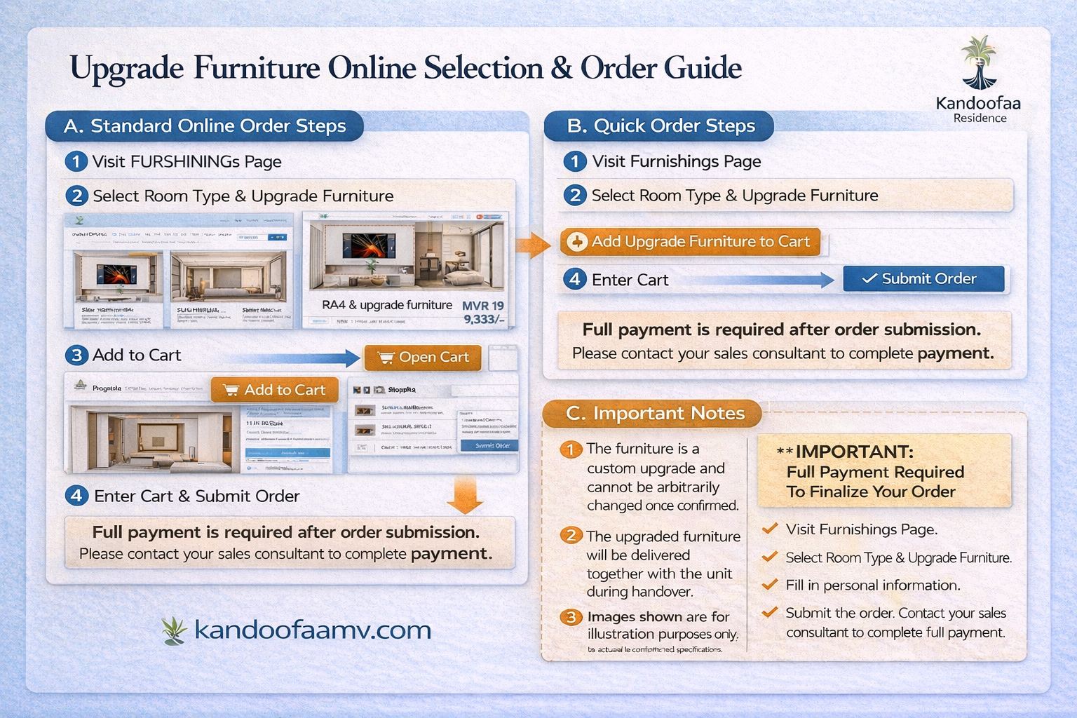 Furniture Upgrade Ordering Now Open | Show Unit Viewing from 21–27 December
